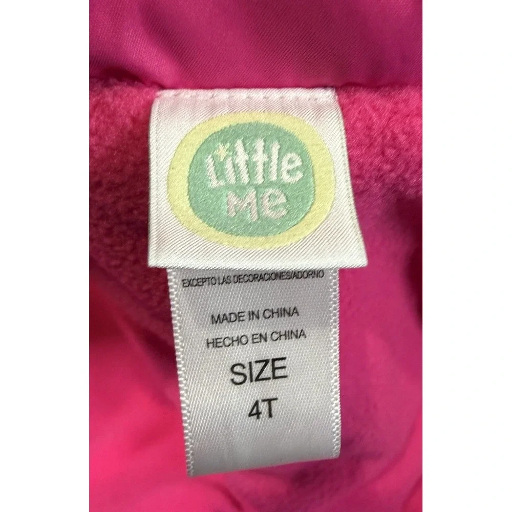 LITTLE ME Pink Quilted Jacket Coat Puffer Winter Fleece Toddler Youth Girls 4T